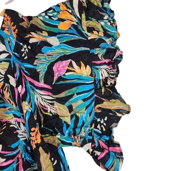 Terra & sky Women’s floral short flutter sleeves square neck top 3x - Picture 7 of 10